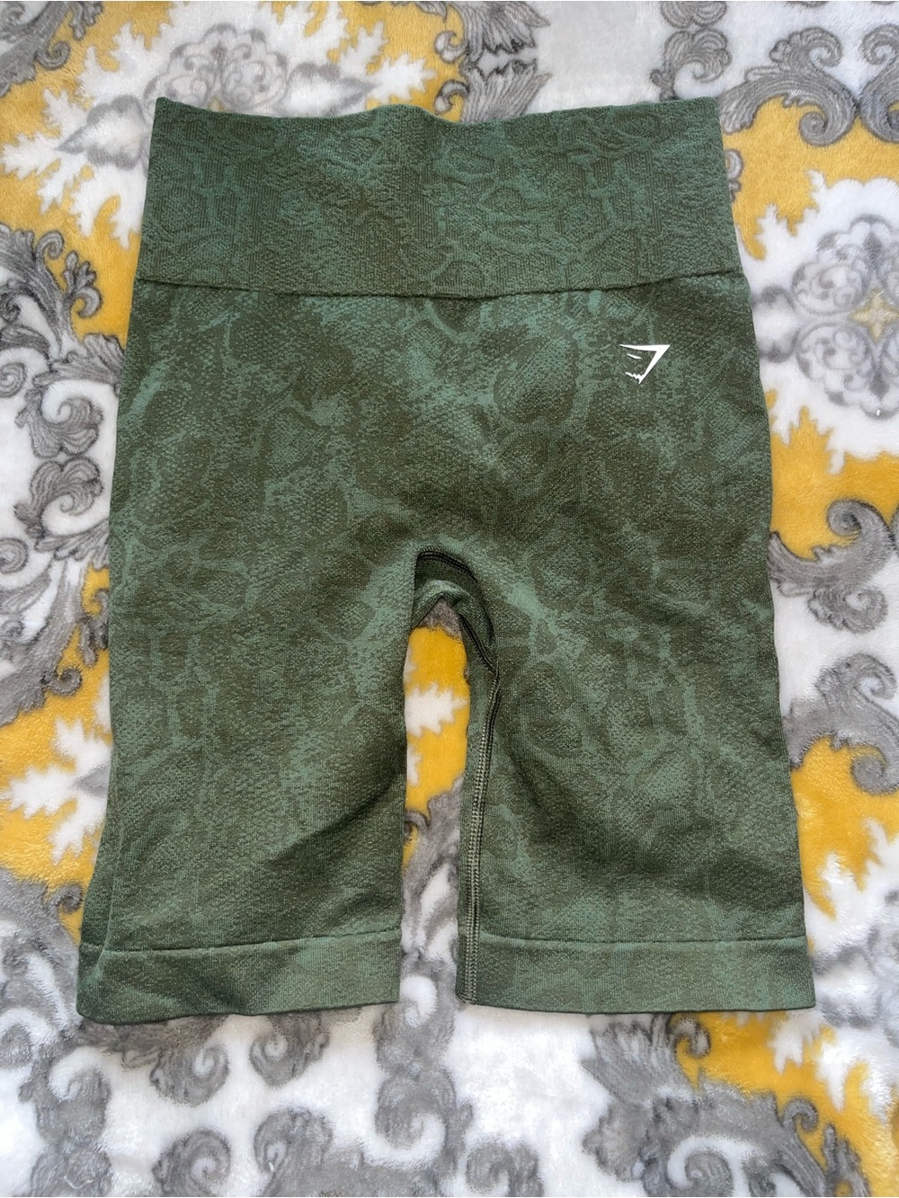 Gymshark Dark Olive Seamless High-Rise Biker Shorts
